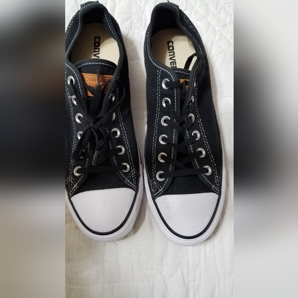 Converse All-Stars black open weave low-tops women's 9.5
